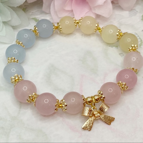 Nature Morganite Crystal Bracelet - Picture 2 of 9